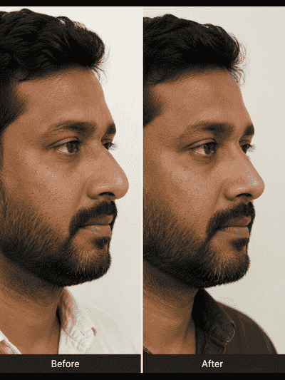 Nose shape surgery before and after result